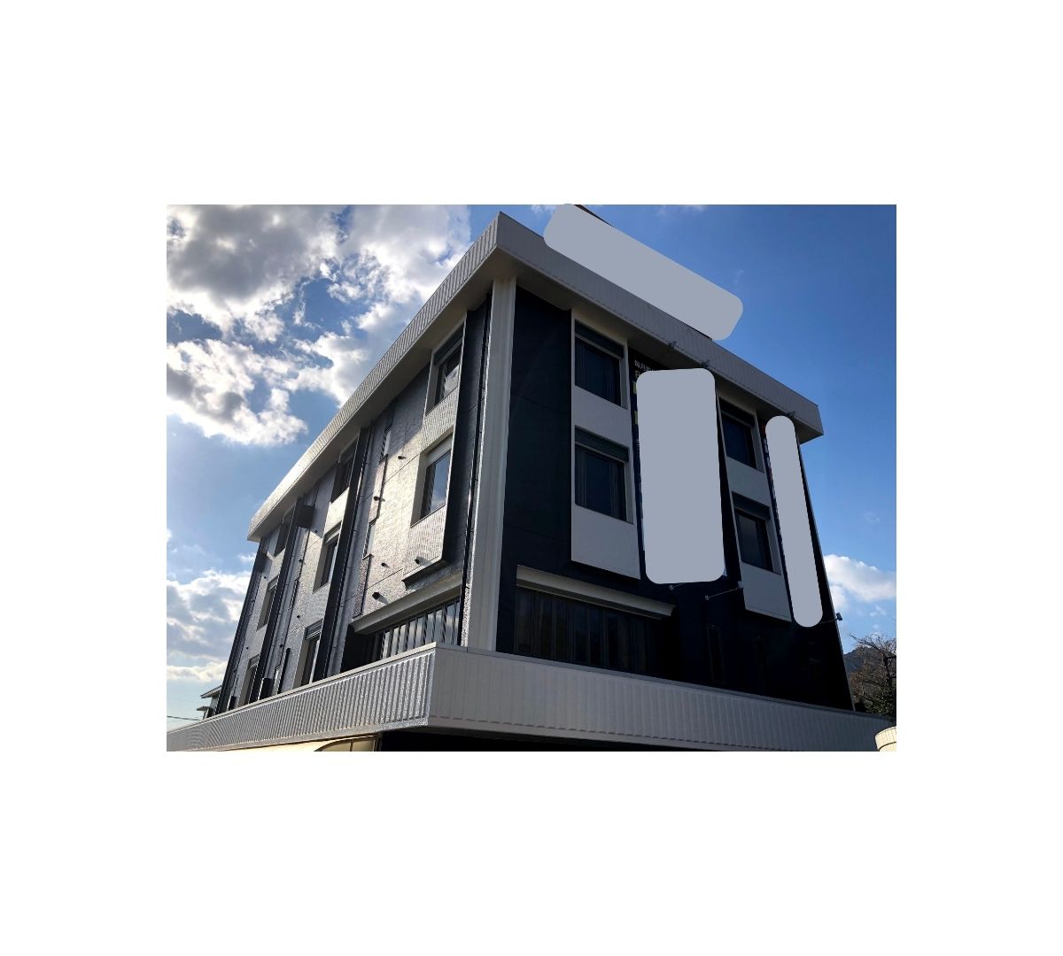 別府市宿泊施設 外壁（北面）全景 施工後