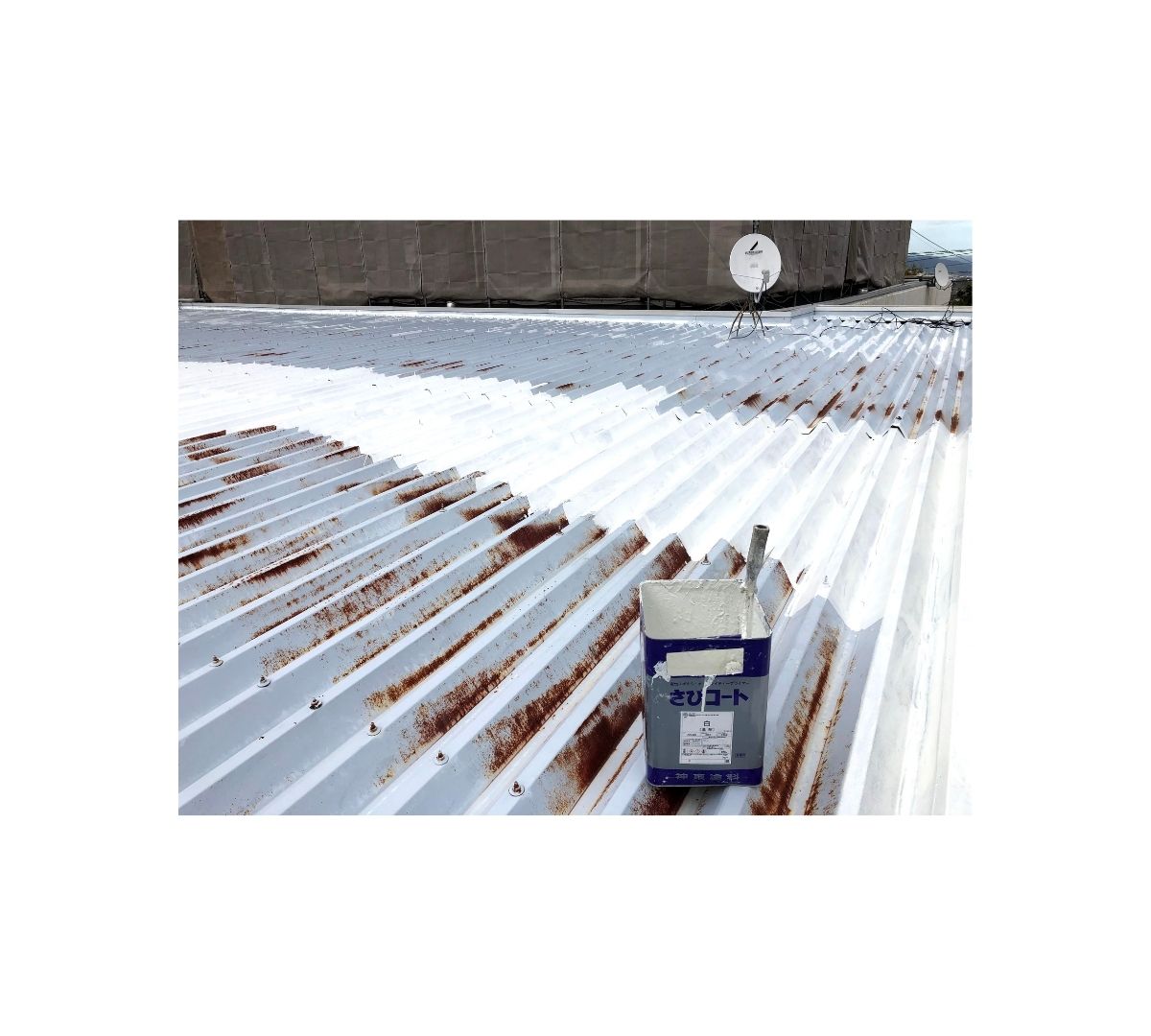 折板屋根部近影② 施工前