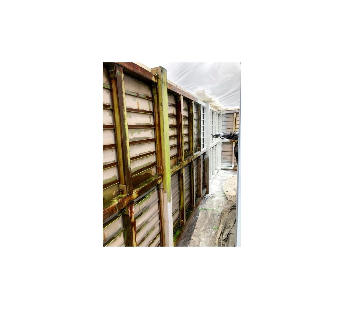 機械室 中塗り施工状況